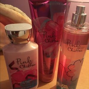BBW Pink Chiffon Body Lotion, Cream, and Mist